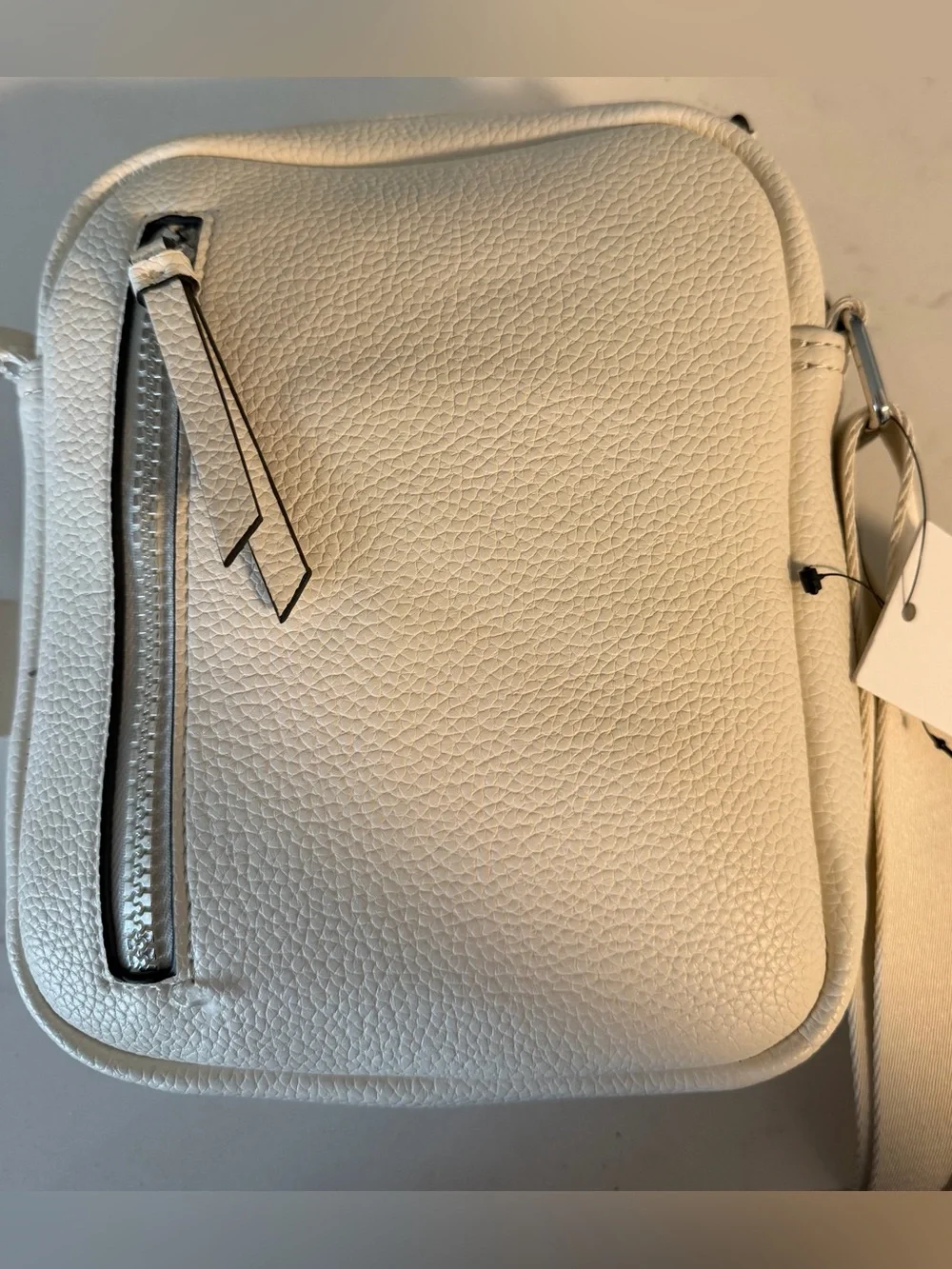 Calvin Klein Faux Leather Mini Crossbody Bag – Off-White / Cream NWT
